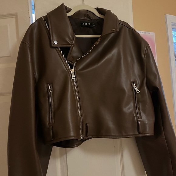 Lioness Brown Leatjer Jacket - Picture 3 of 4